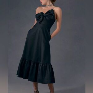 Anthropologie Midnight Strapless Dress
